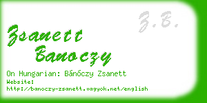 zsanett banoczy business card