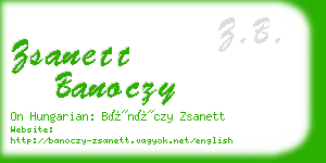 zsanett banoczy business card